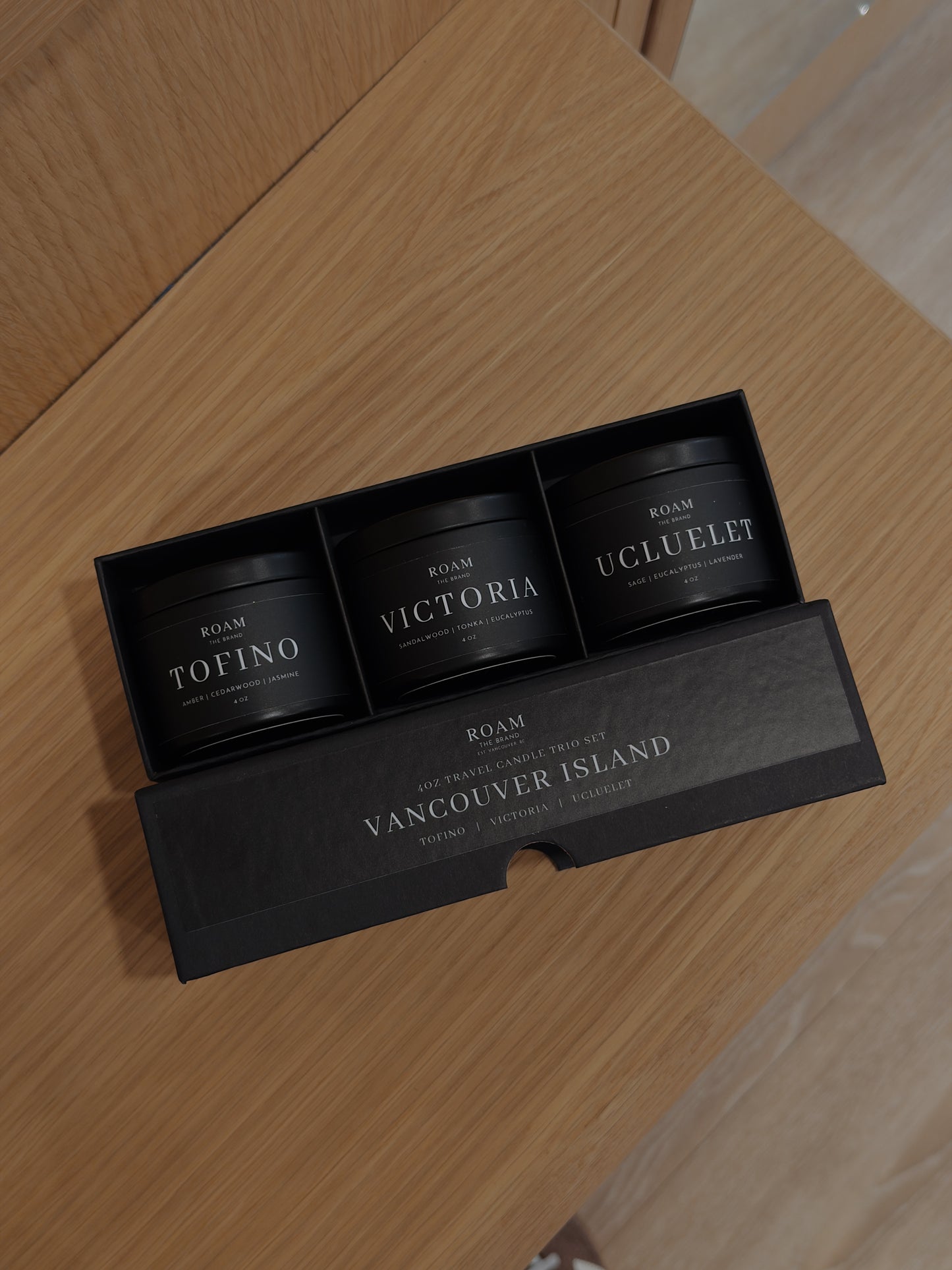 TRAVEL CANDLE TRIO BOX | Vancouver Island