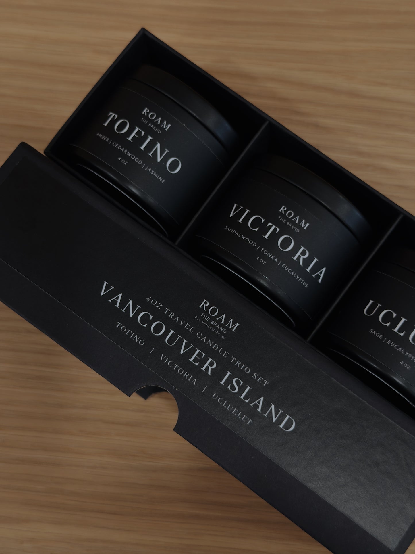 TRAVEL CANDLE TRIO BOX | Vancouver Island