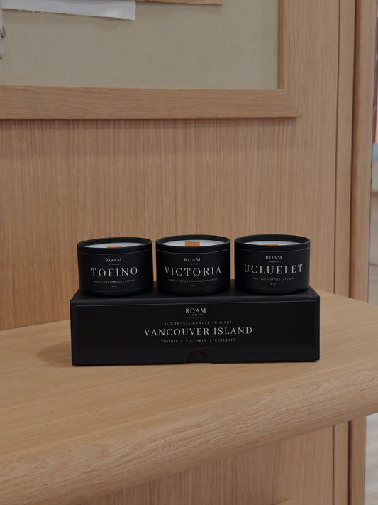 TRAVEL CANDLE TRIO BOX | Vancouver Island